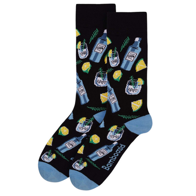 Mens Gin Tonic Cocktail Bamboo Socks