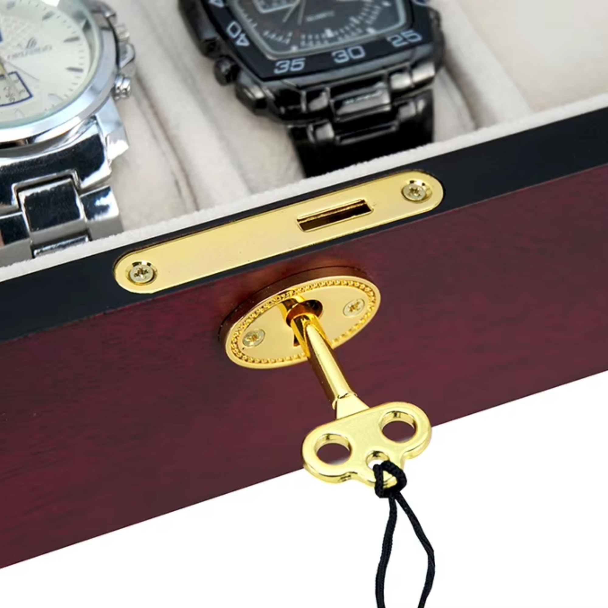 Cherry Wooden Watch Box for 12 Watches