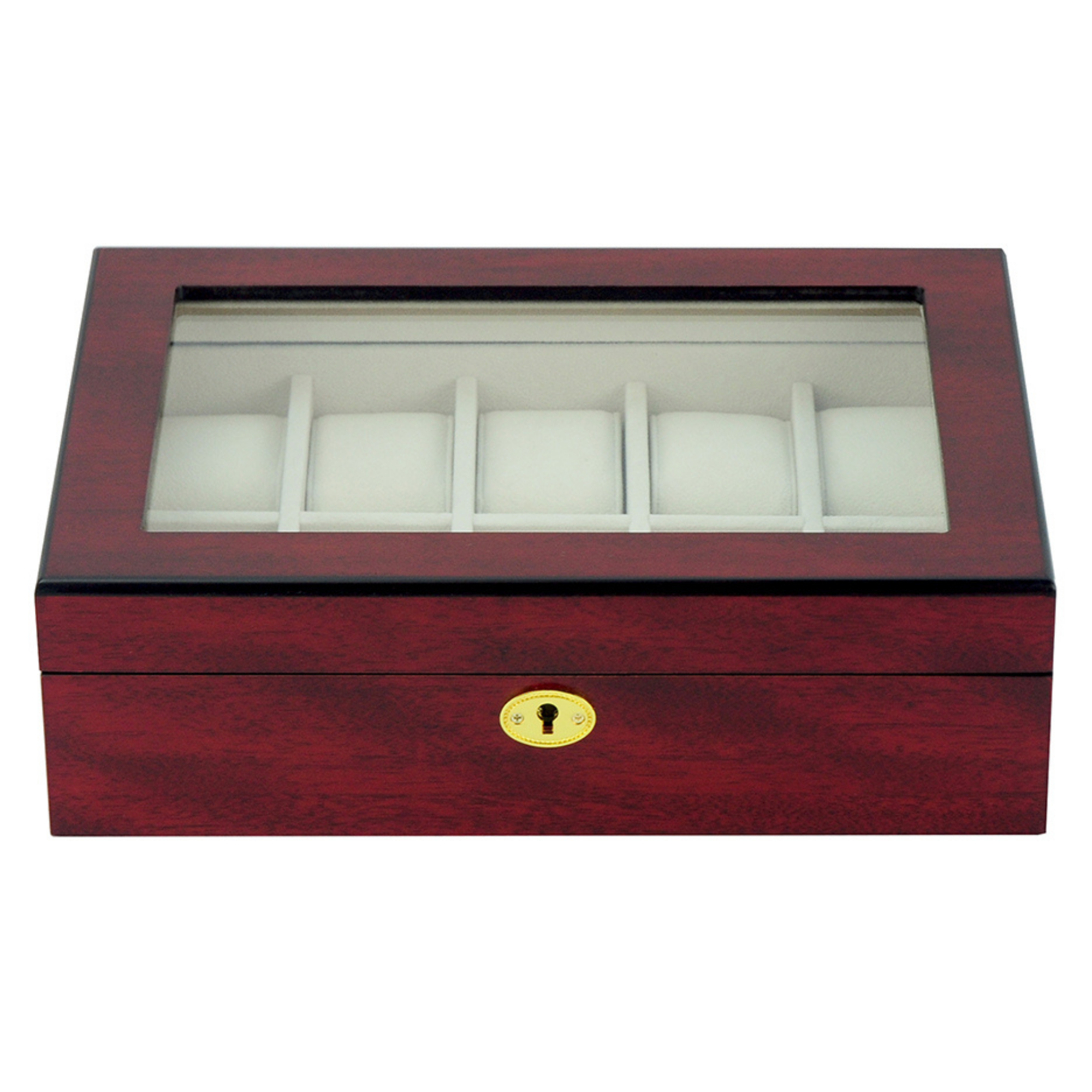 Cherry Wooden Watch Box for 10 Watches
