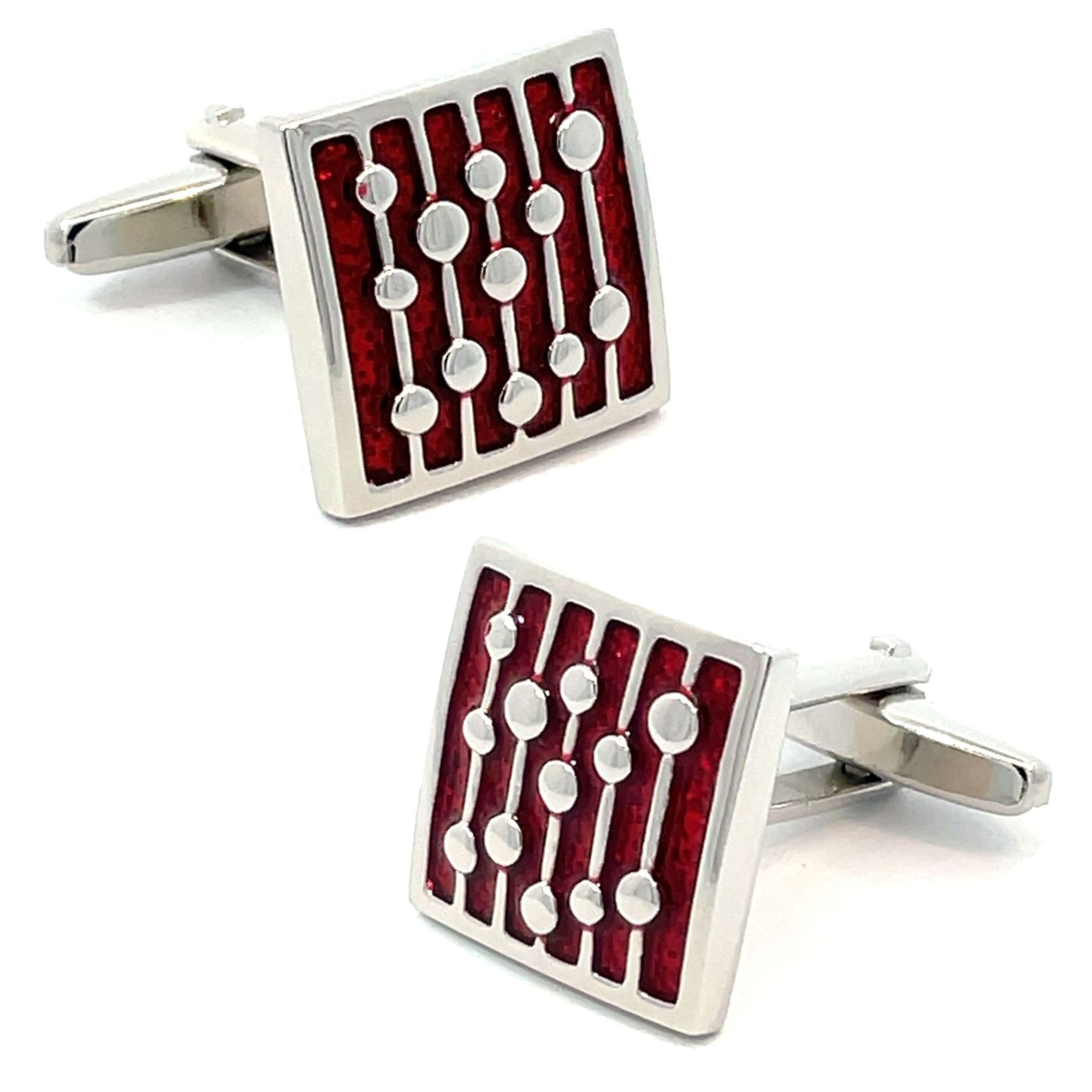 Raindrops Red Cufflinks