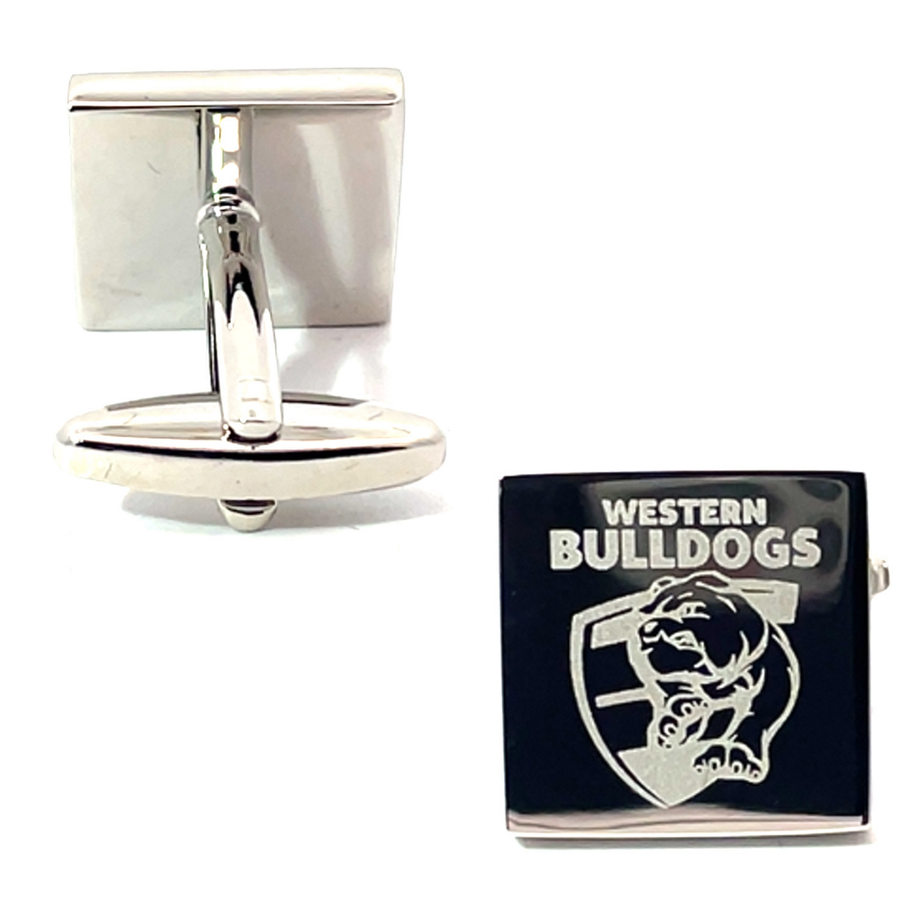 Silver Western Bulldogs AFL Cufflinks
