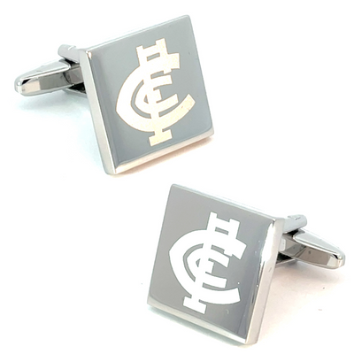 Silver Carlton Football Club AFL Cufflinks