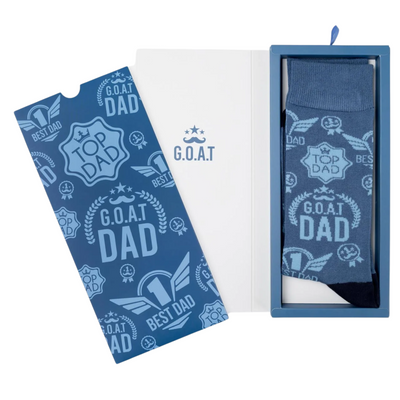 Mens Goat Dad Bamboo Sock Card