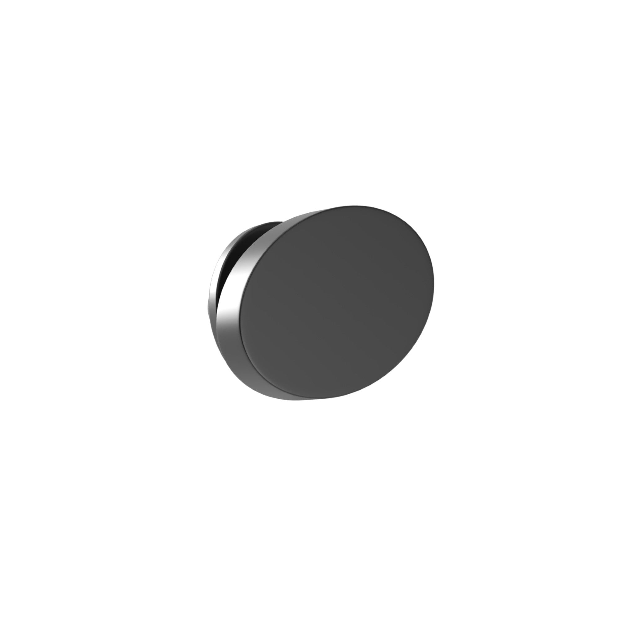 Oval Brushed Black Engravable Lapel Pin