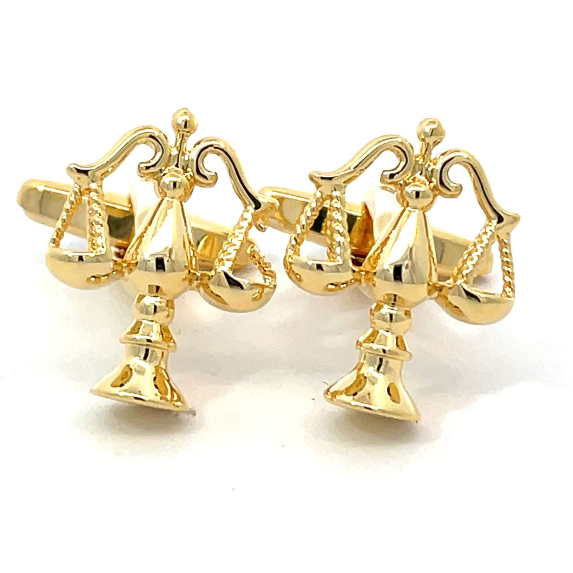 Scales of Justice Gold Cufflinks