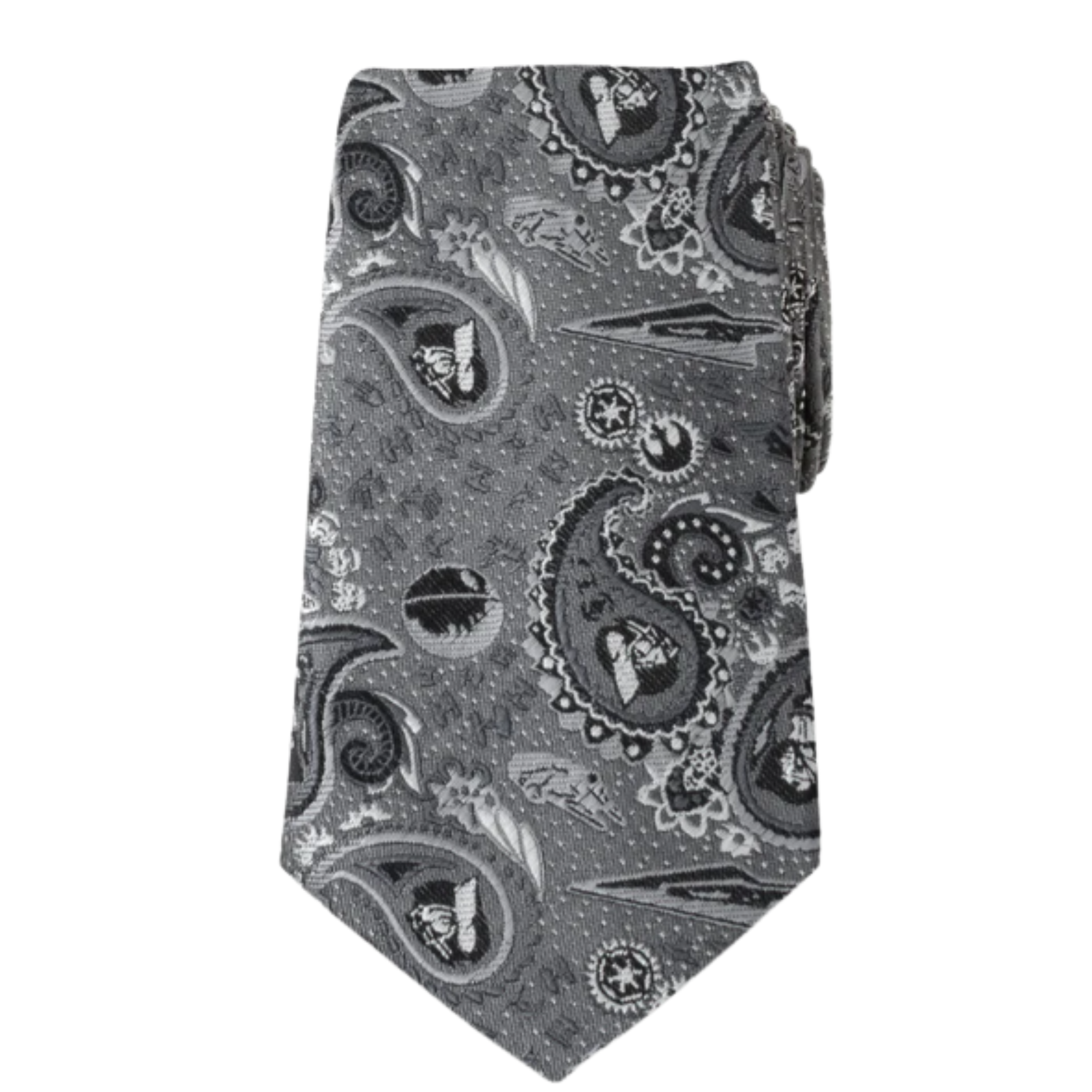 Star Wars Darth Vader Gray Paisley Tie