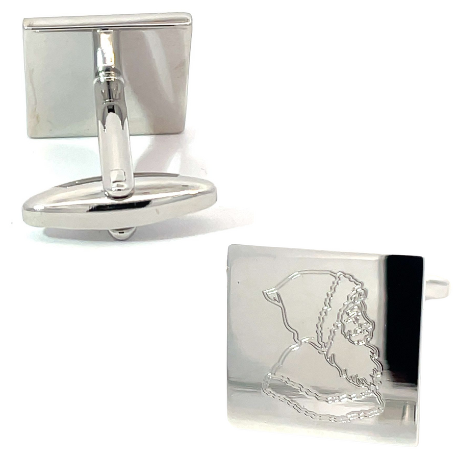 Santa Claus Christmas (Engraved) Cufflinks