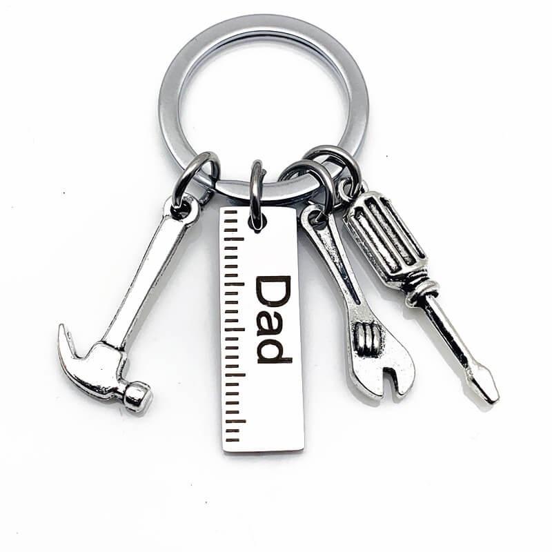 Dad Hammer Wrench Screwdriver Keyring