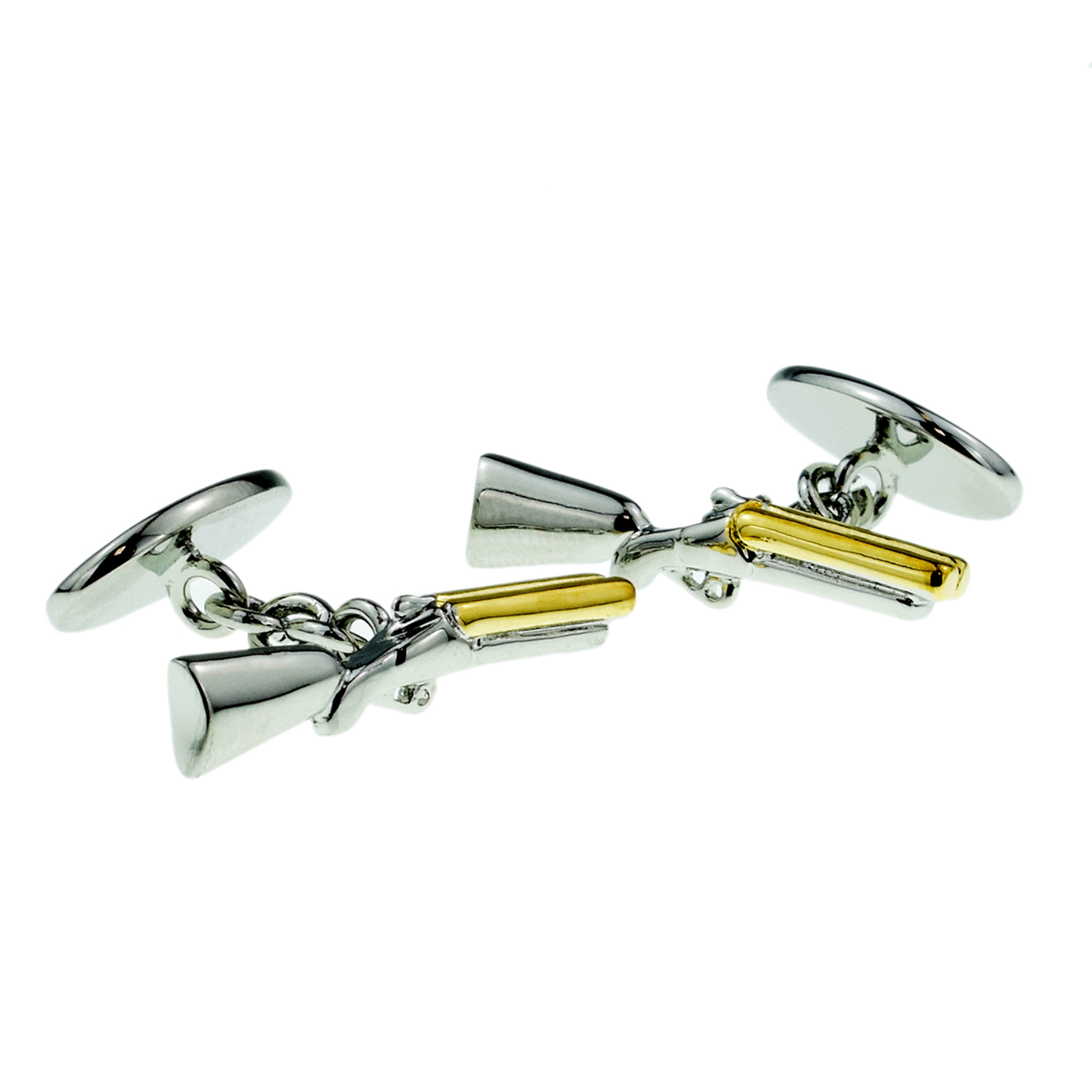 Double Barrel Shotgun (chain) Cufflinks