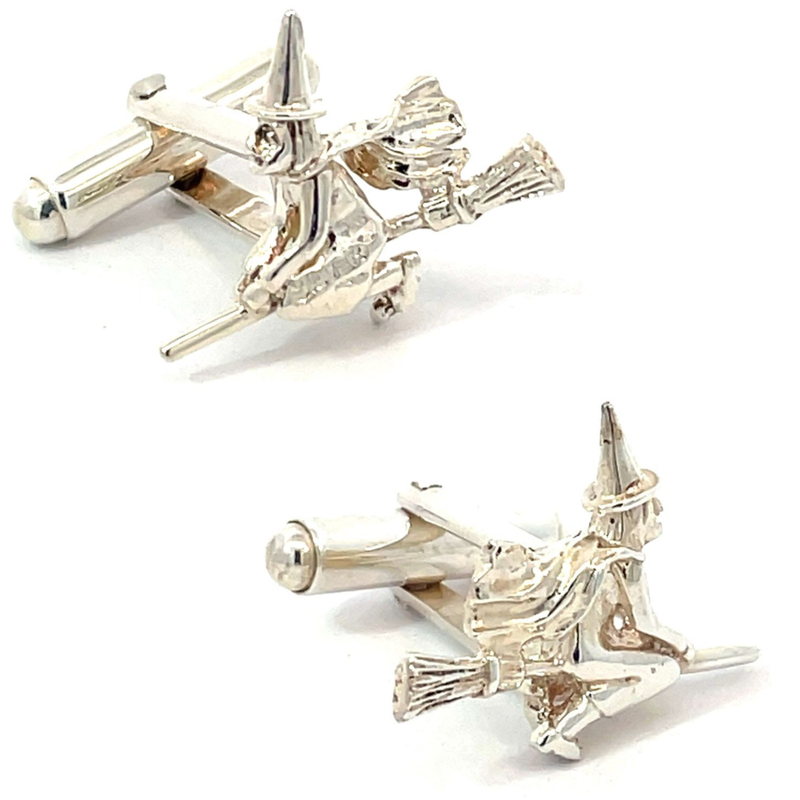Solid Silver Witches Cufflinks