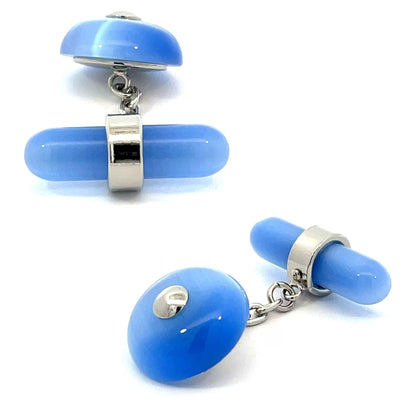 Oracle Blue Cufflinks (with Chain)