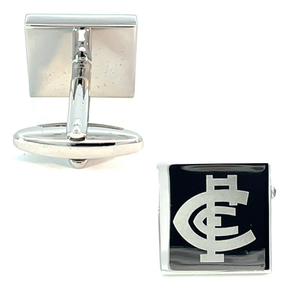 Silver Carlton Football Club AFL Cufflinks