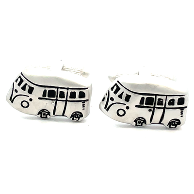 VW Kombi Van Silver Cufflinks