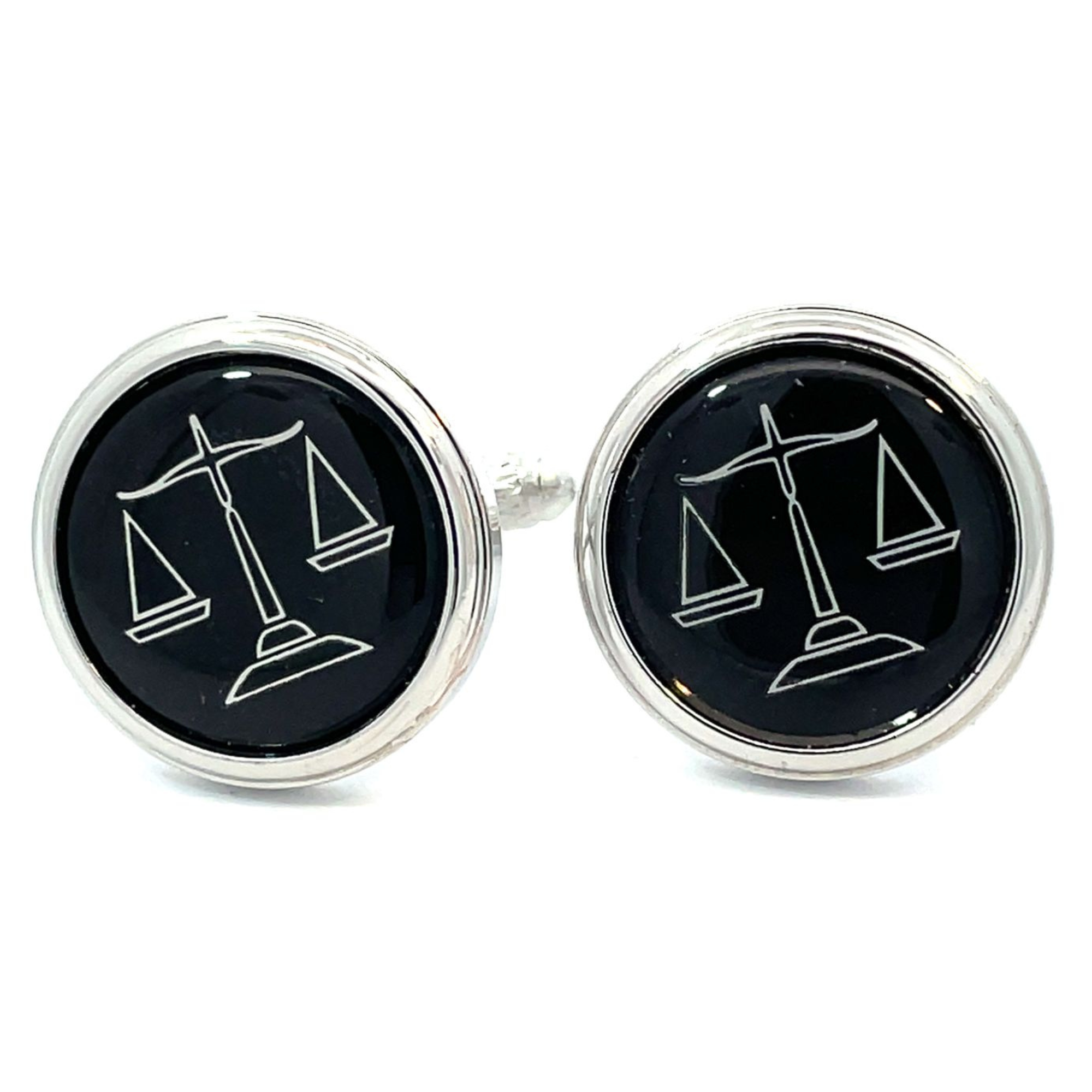 Scales of Justice (Black) Cufflinks