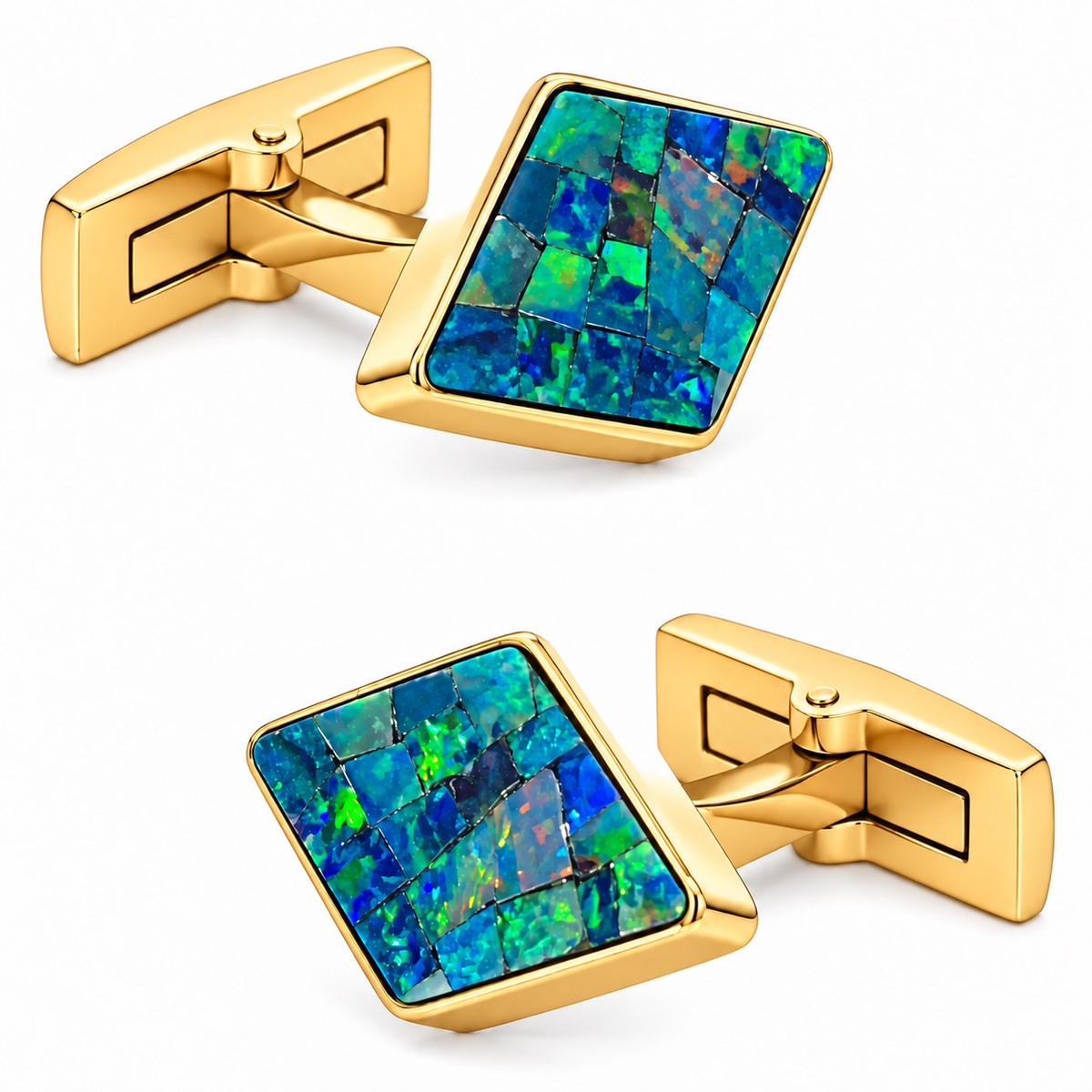 Opal Gold Diamond Cufflinks