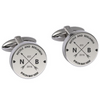 Couple Names Initials and Address Engraved Cufflinks