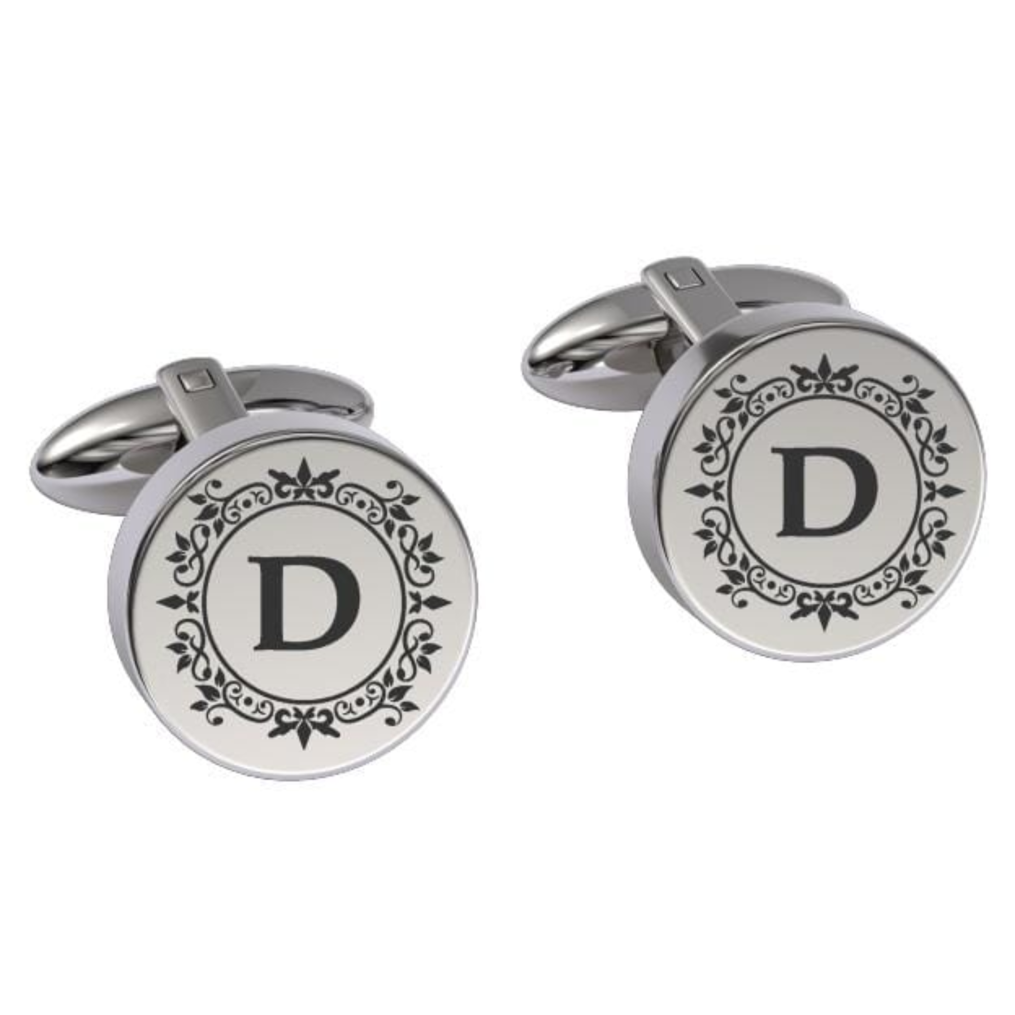 Elegant Engraved Initials Cufflinks