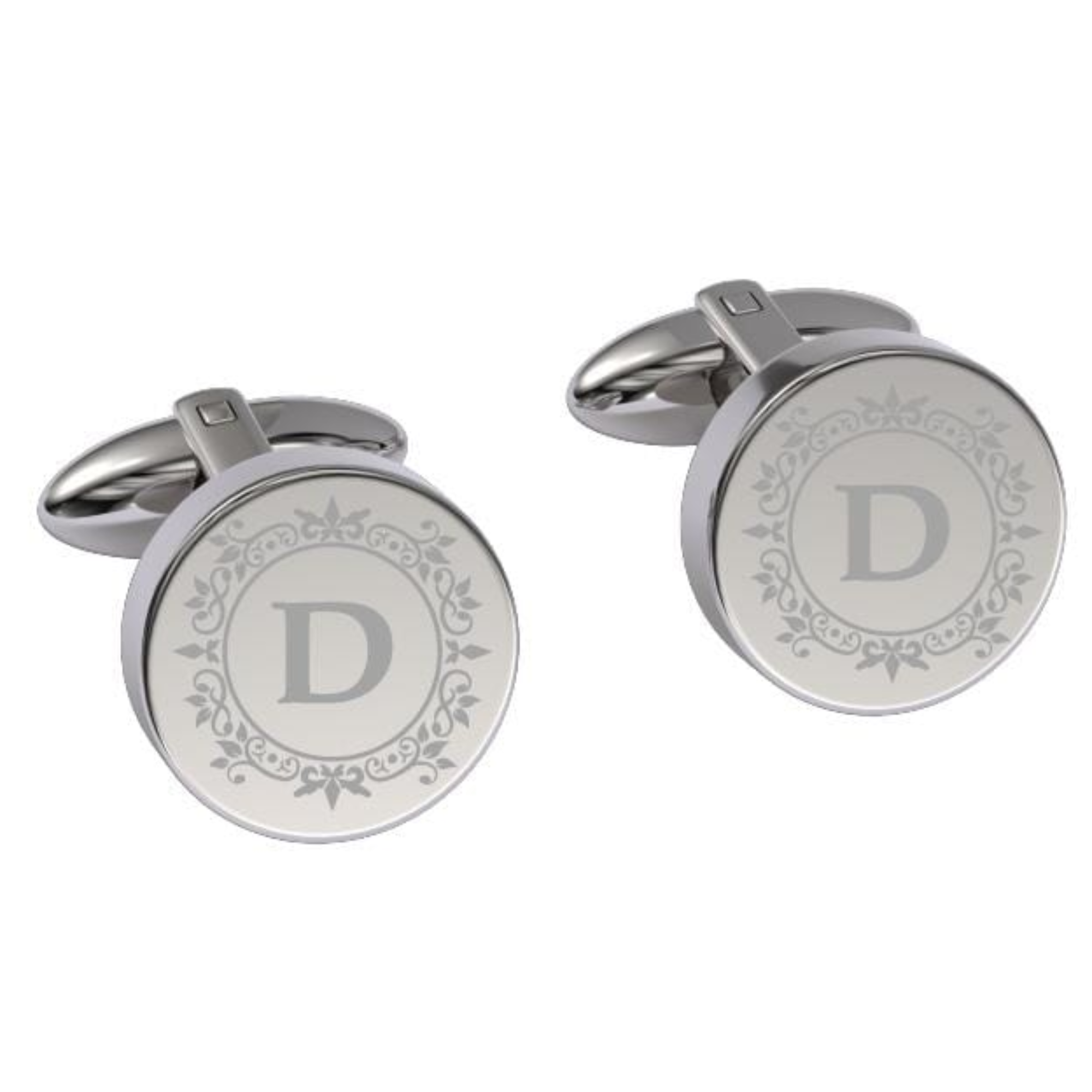 Elegant Engraved Initials Cufflinks