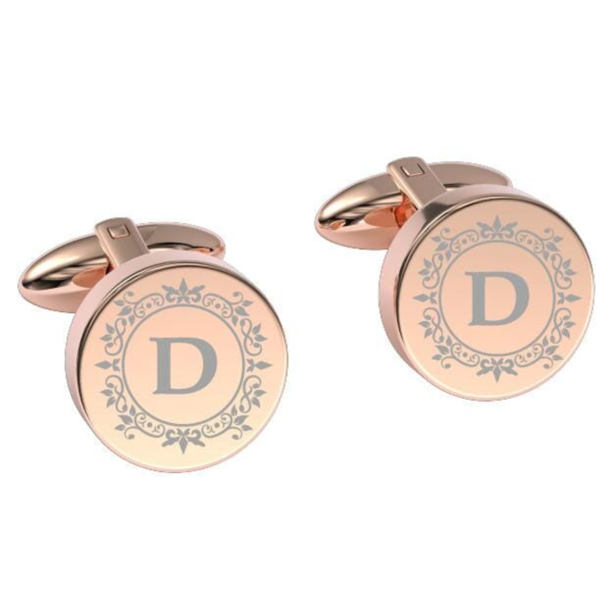 Elegant Engraved Initials Cufflinks