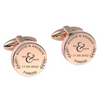 Mr + Mrs Name and Date Engraved Cufflinks