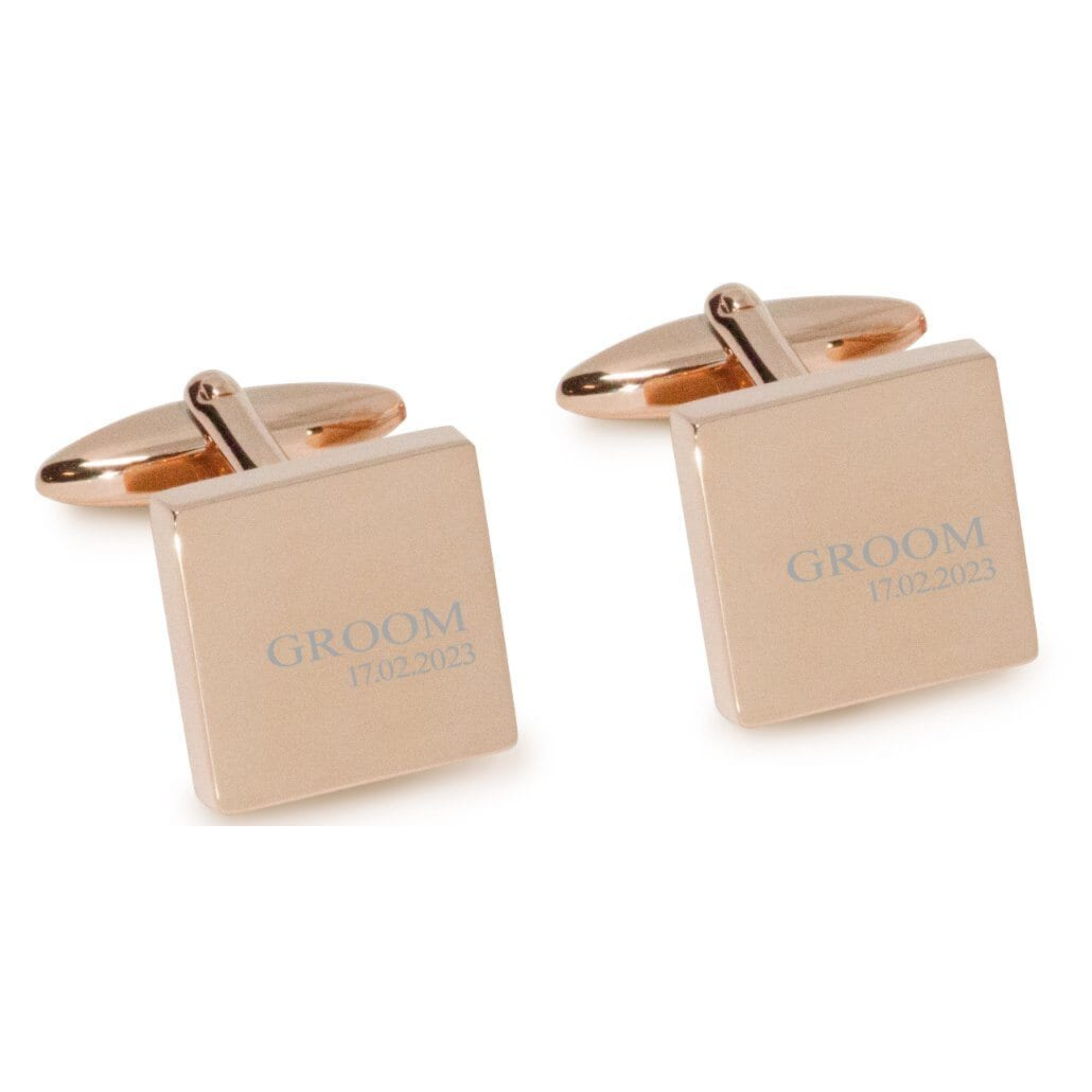 Groom & Date Engraved Wedding Cufflinks