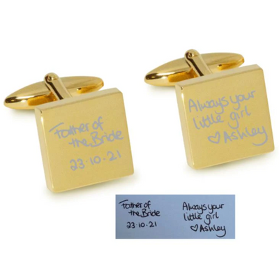 Own Handwriting Custom Engraved Cufflinks
