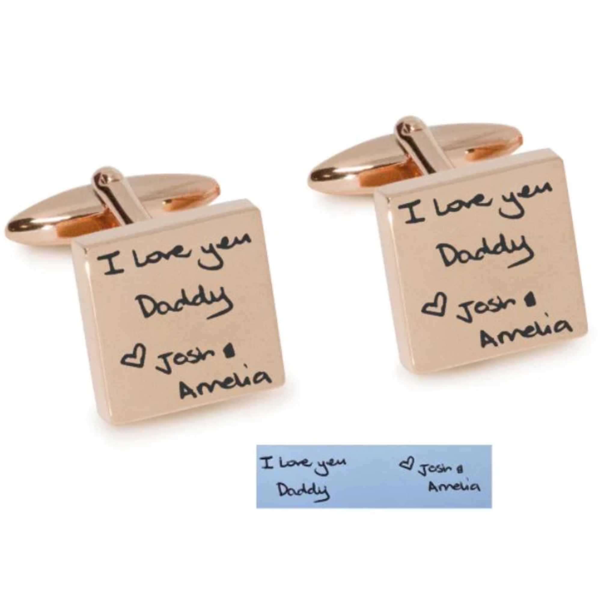 Own Handwriting Custom Engraved Cufflinks