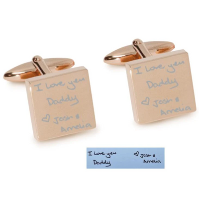 Own Handwriting Custom Engraved Cufflinks
