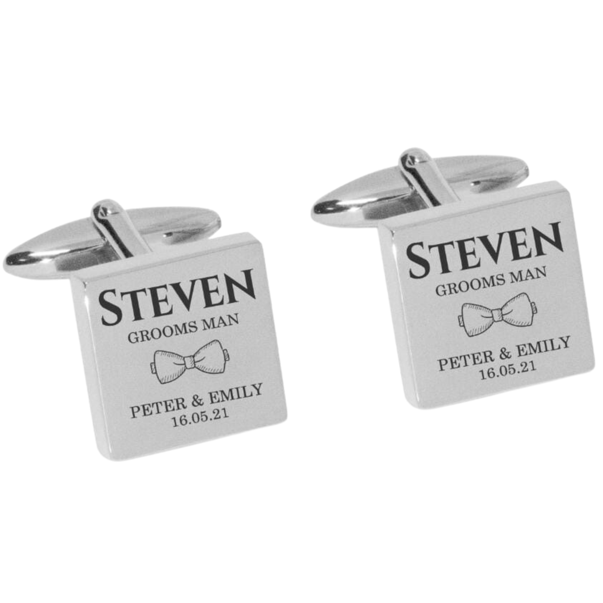 The Jones Engraved Wedding Cufflinks