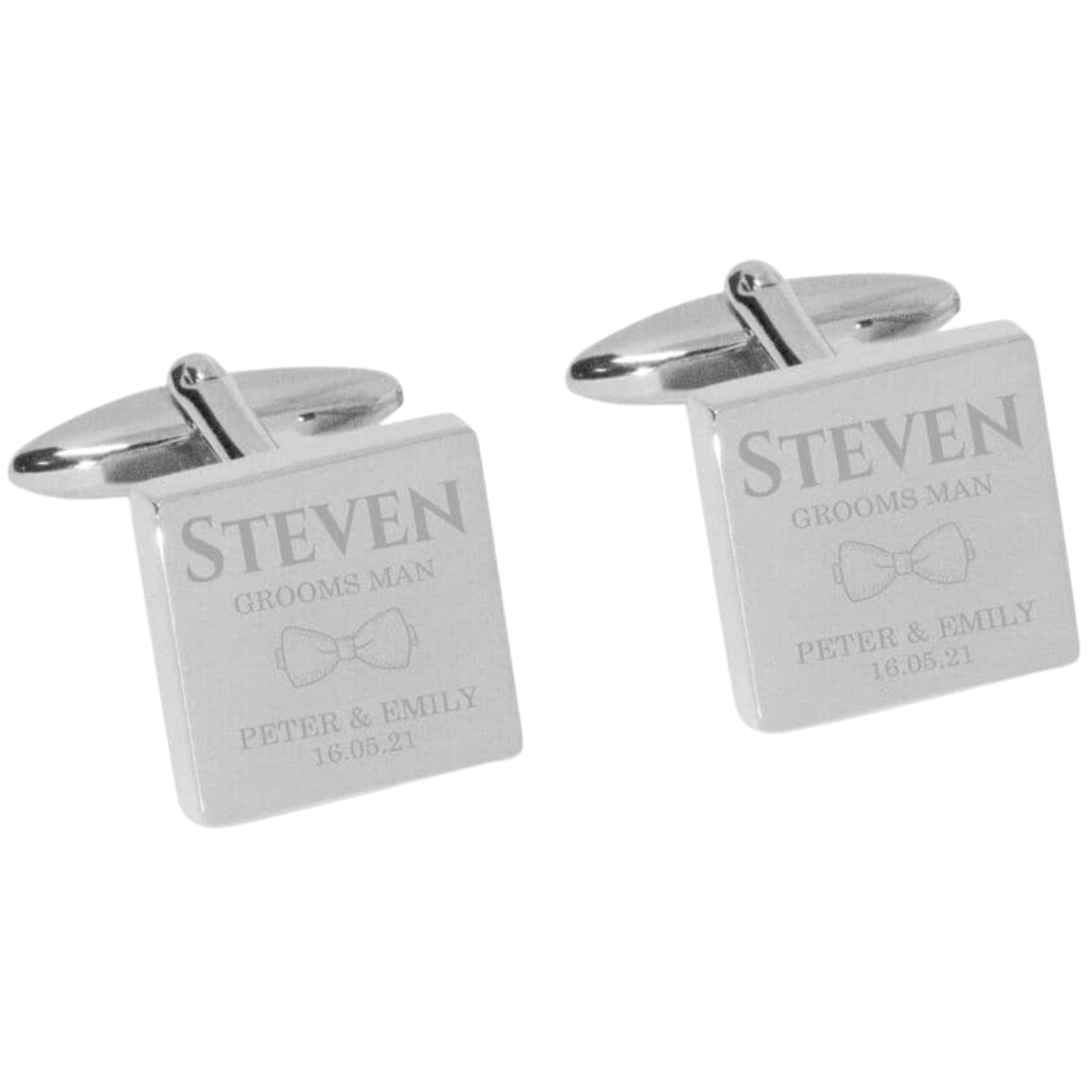 The Jones Engraved Wedding Cufflinks