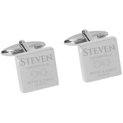 The Jones Engraved Wedding Cufflinks