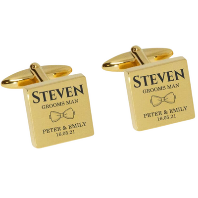 The Jones Engraved Wedding Cufflinks