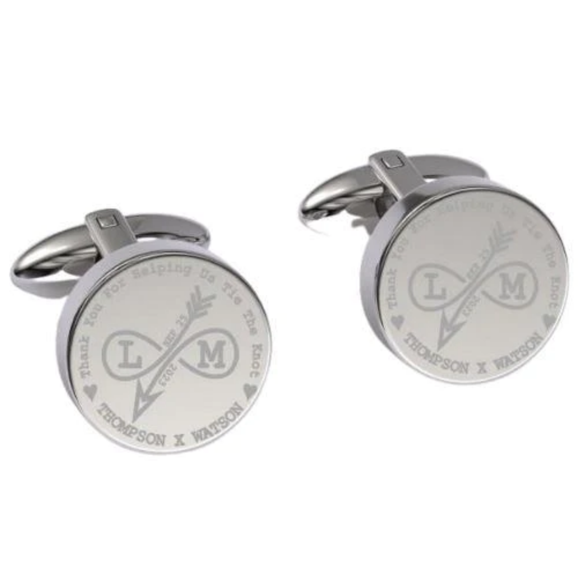 Tying The Knot Engraved Cufflinks