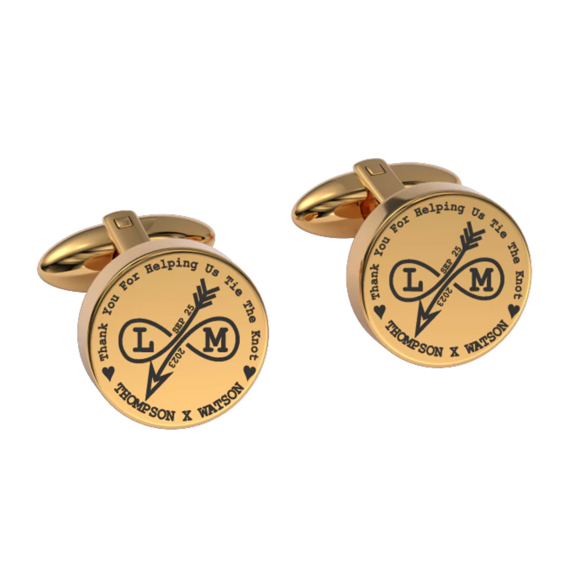 Tying The Knot Engraved Cufflinks