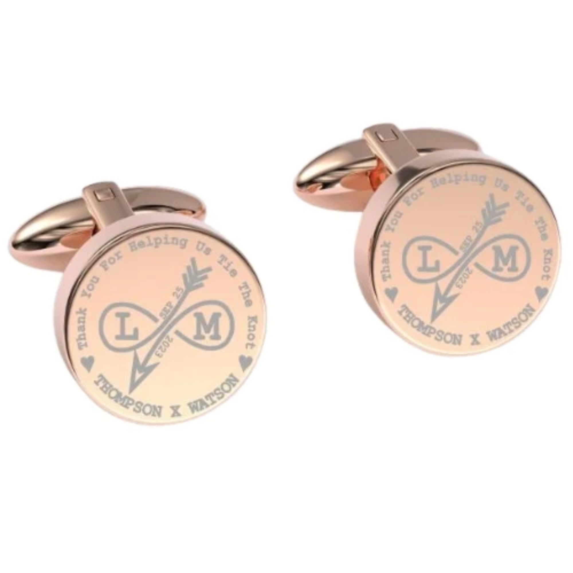 Tying The Knot Engraved Cufflinks