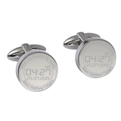 When You Became My Daddy Engraved Cufflinks
