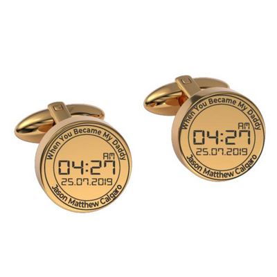 When You Became My Daddy Engraved Cufflinks
