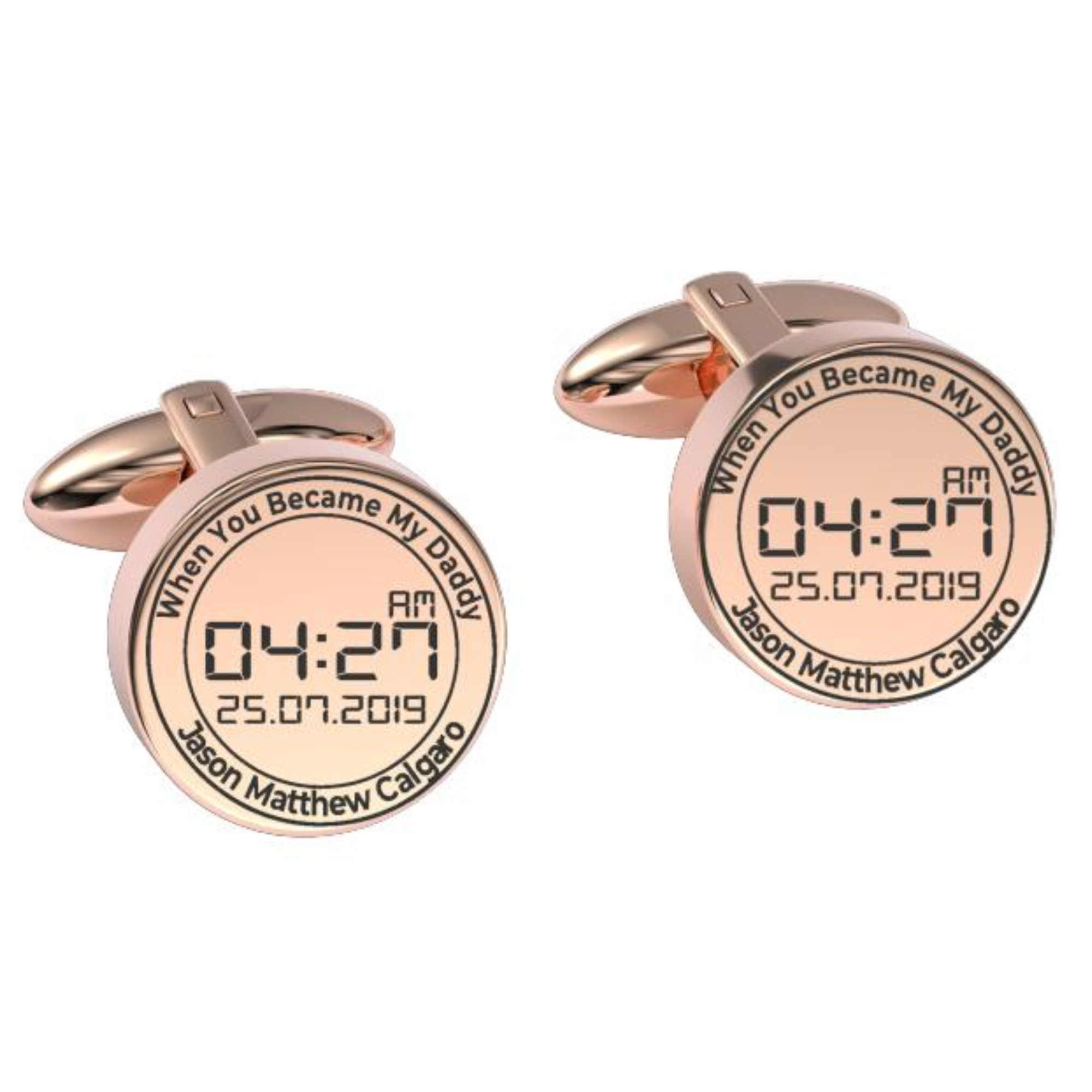 When You Became My Daddy Engraved Cufflinks