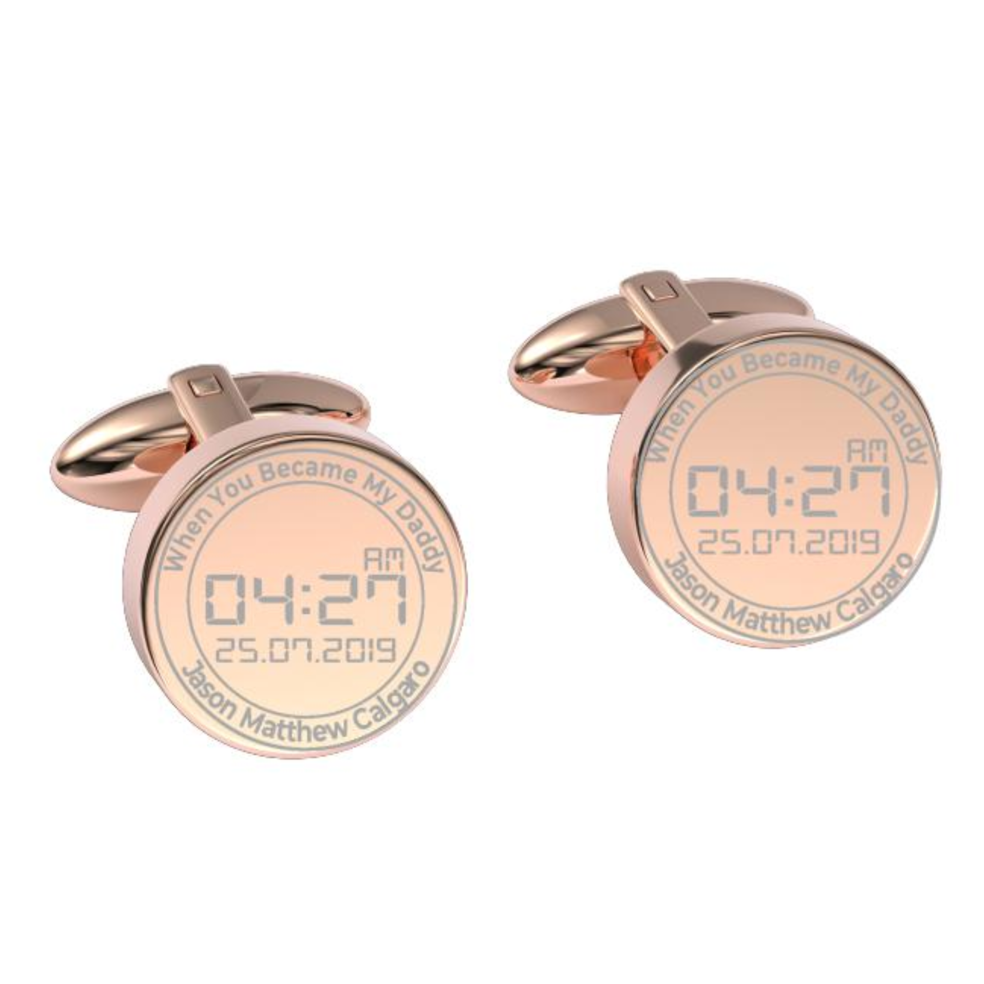 When You Became My Daddy Engraved Cufflinks
