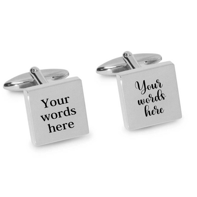 Engraved Words Custom Cufflinks