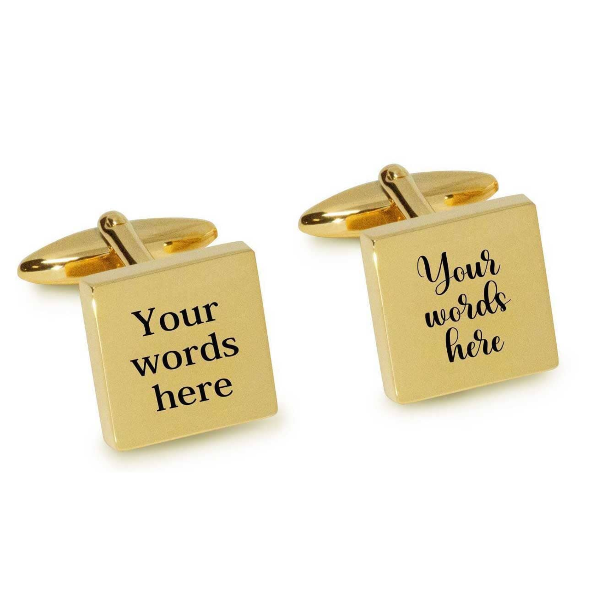Engraved Words Custom Cufflinks