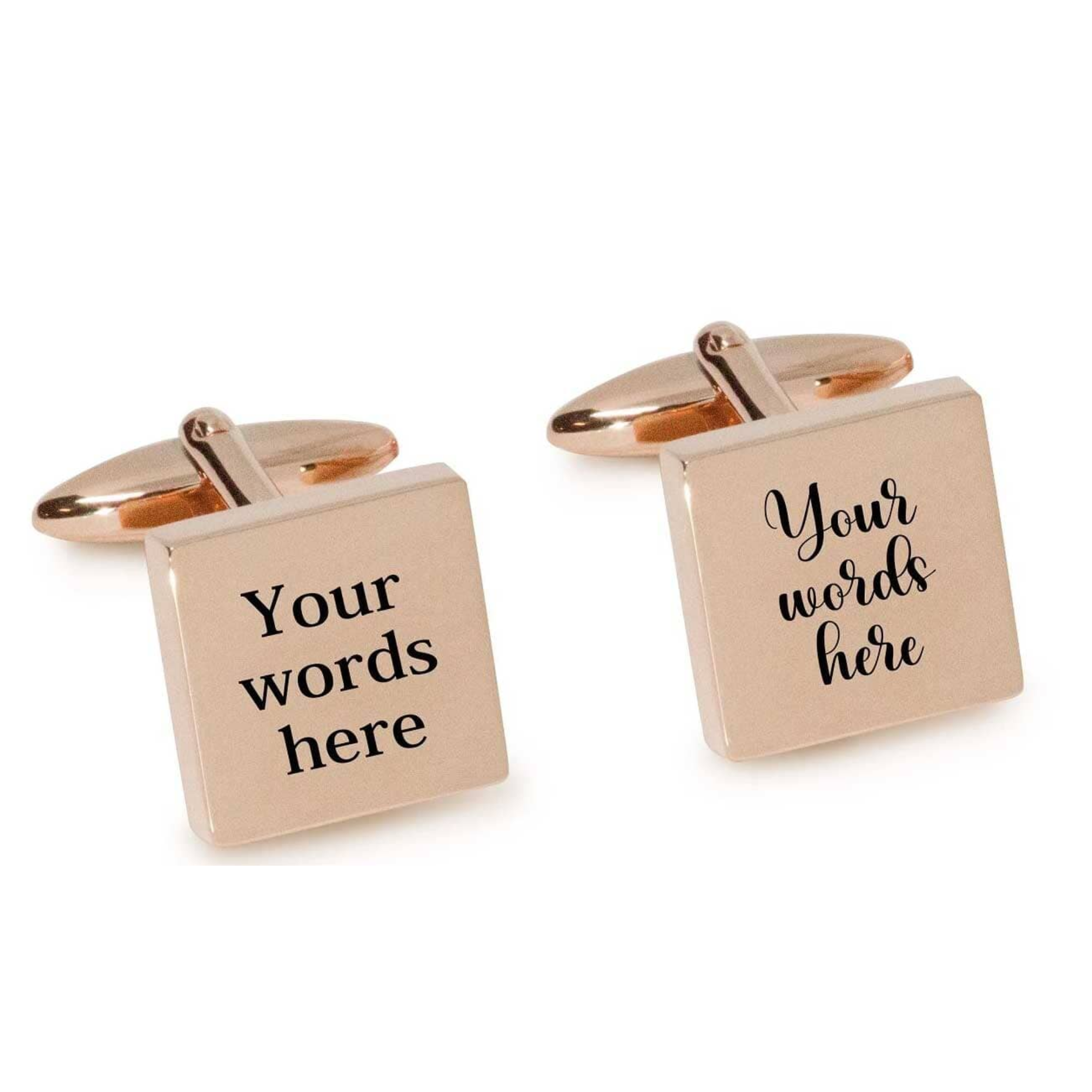 Engraved Words Custom Cufflinks