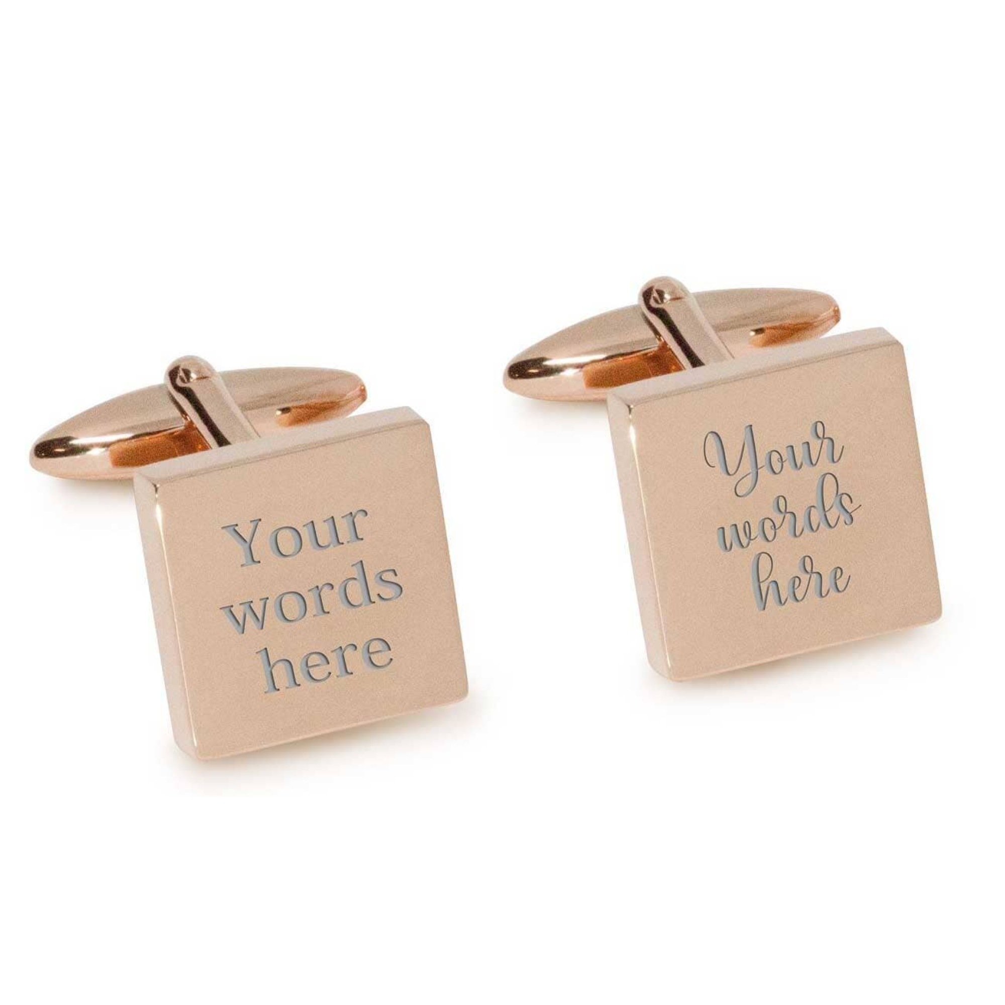 Engraved Words Custom Cufflinks