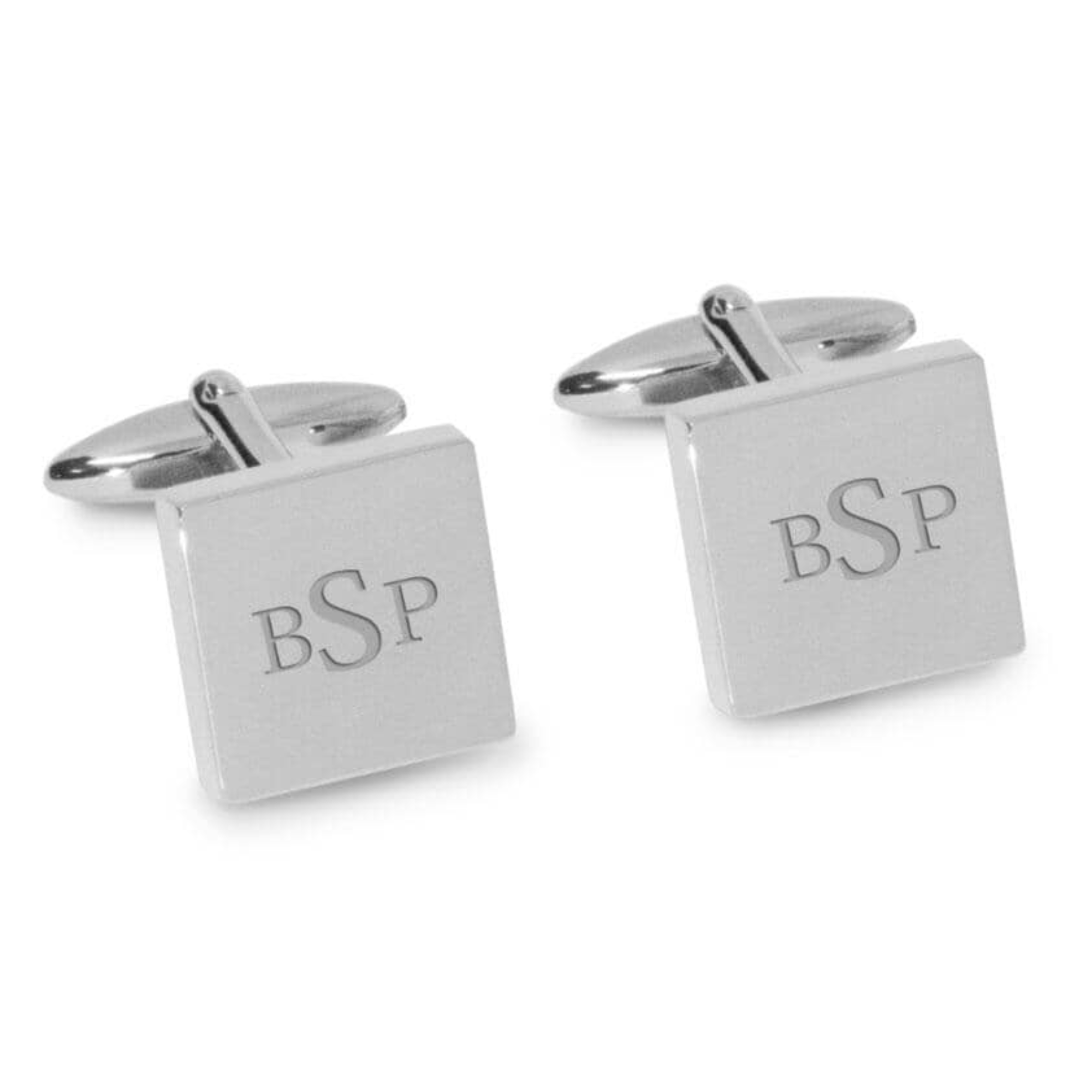 Engraved Monogram Initials Cufflinks