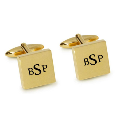 Engraved Monogram Initials Cufflinks