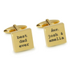 Best Dad Ever with Love Engraved Cufflinks
