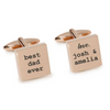 Best Dad Ever with Love Engraved Cufflinks