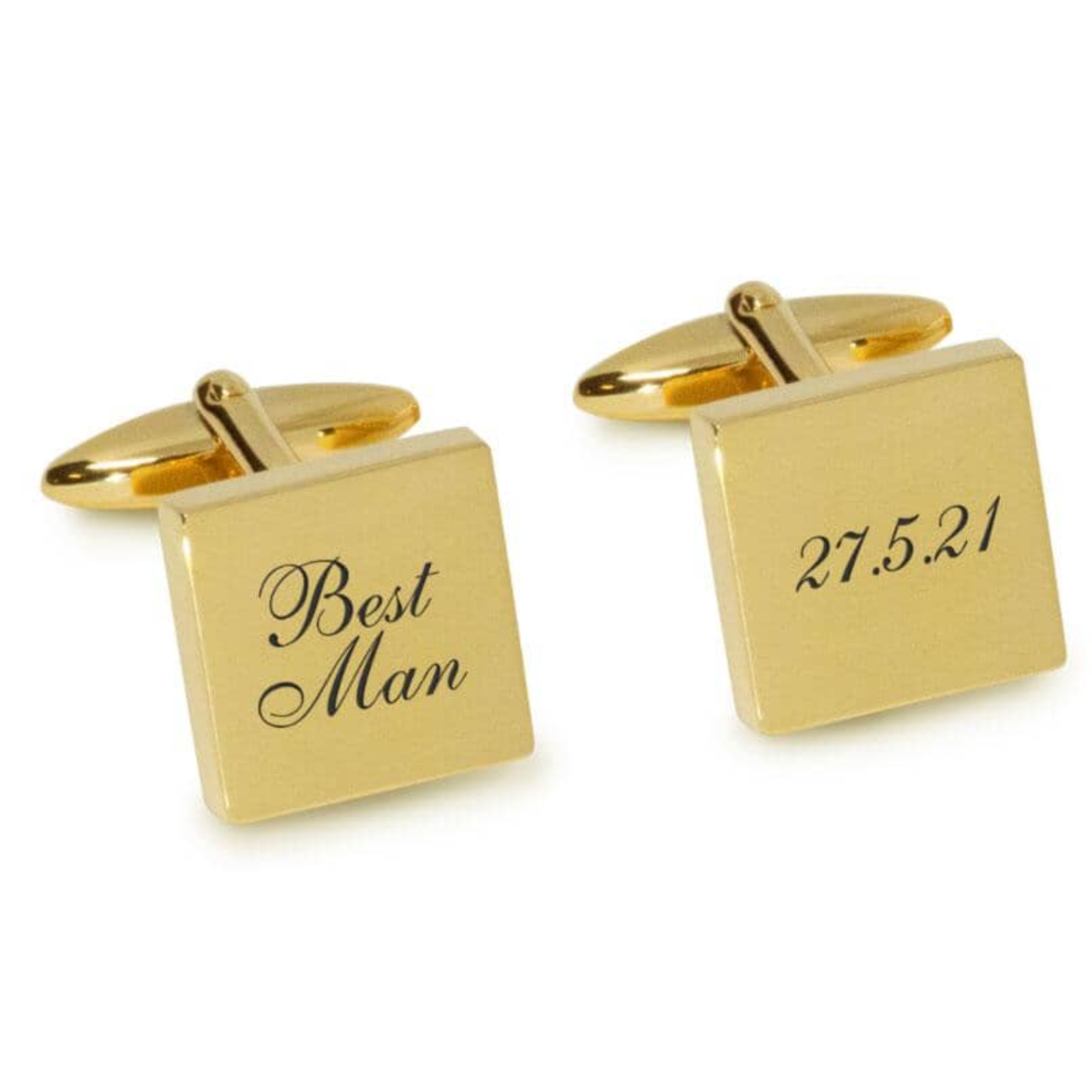 Best Man Wedding Date Engraved Cufflinks