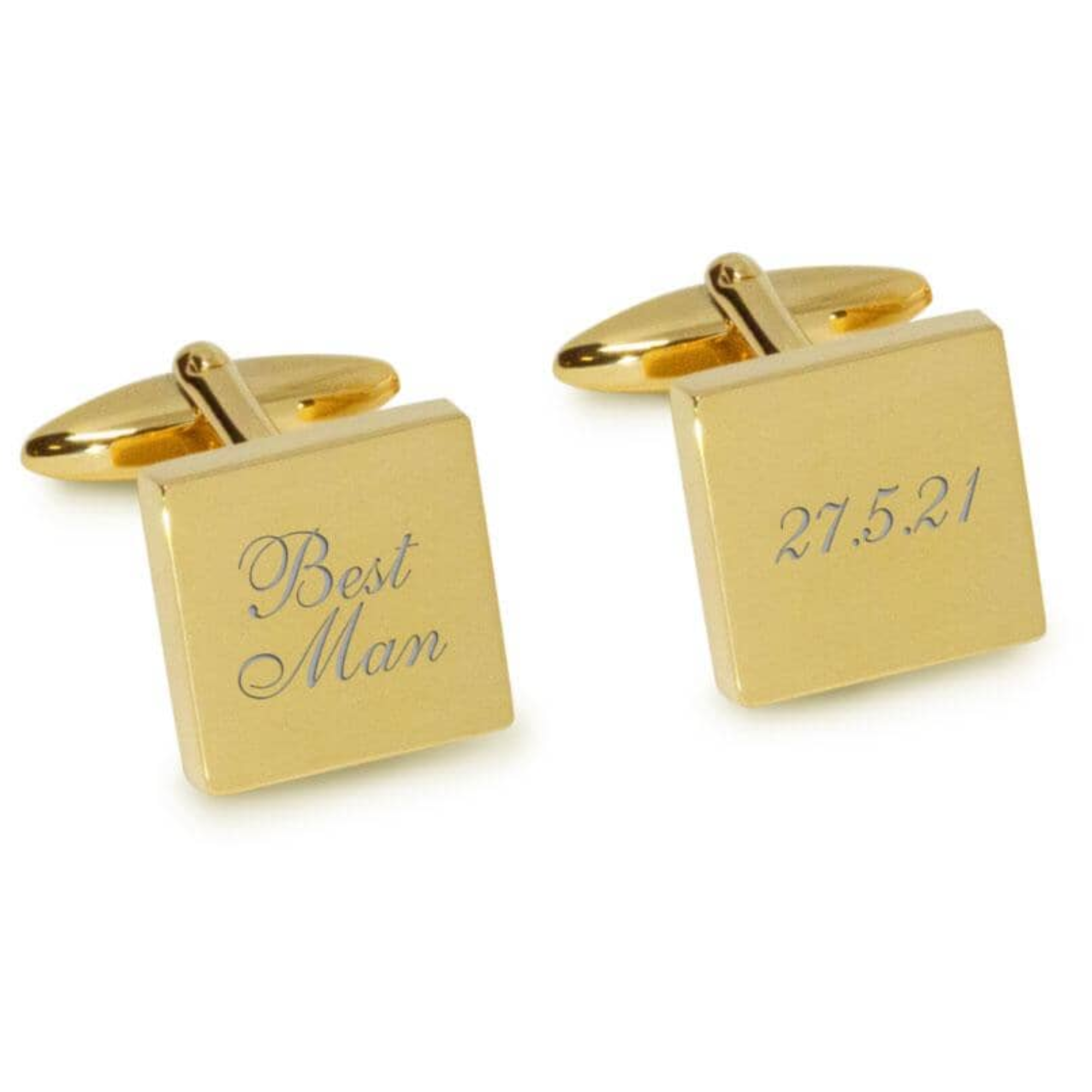 Best Man Wedding Date Engraved Cufflinks
