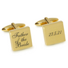 Father of the Bride Wedding Date Engraved Cufflinks